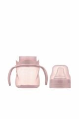 Kulplu Akıtmaz Eğitici Bardak Powder Pink 160 Ml & Anti-kolik Bardak Ucu