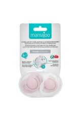 Sterilizasyon & Saklama Kutulu Silikon Ortodontik Ikili Emzik Powder Pink / 6 Ay