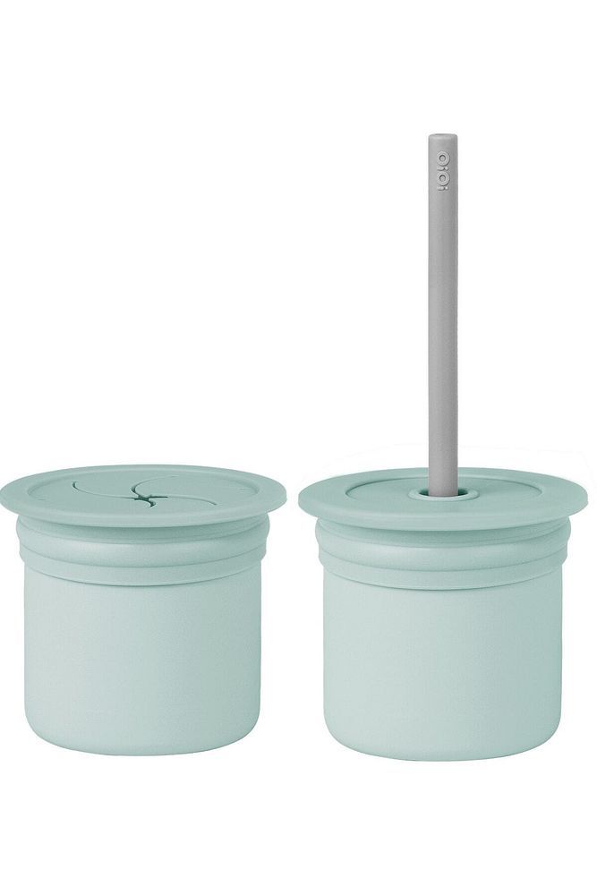 Ham + Hüp Atıştırma Seti | River Green – Powder Grey