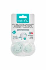 Sterilizasyon & Saklama Kutulu Silikon Ortodontik Ikili Emzik Powder Green / 6 Ay