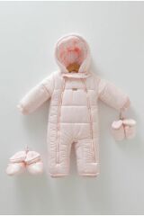 North Şişme Mont Takımlı (Eldiven ve Patik Ayakkabı) (Açık Pembe)