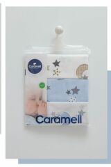 %100 Doğal Pamuk Çok Amaçlı Örtü / Mavi Yıldızlı (Multipurpose Blanket)