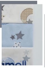 %100 Doğal Pamuk Çok Amaçlı Örtü / Mavi Yıldızlı (Multipurpose Blanket)