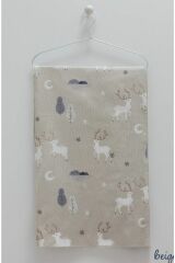 Flannel Pazen Çocuk Battaniyeleri %100 Doğal Pamuk (geyik Desenli) (90x90)