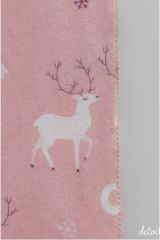 Flannel Pazen Çocuk Battaniyeleri %100 Doğal Pamuk (geyik Desenli) (90x90)