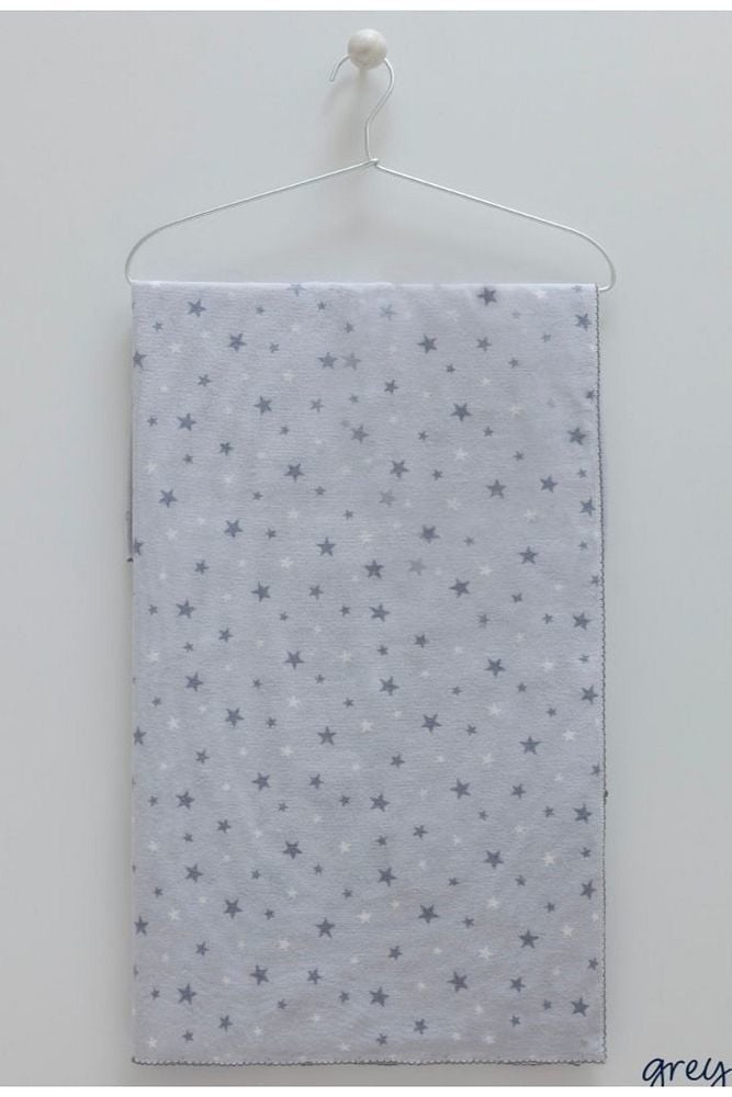 Flannel Pazen Çocuk Battaniyeleri %100 Doğal Pamuk (yıldız Desenli) (90x90)