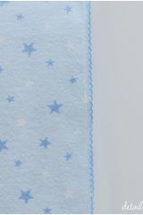 Flannel Pazen Çocuk Battaniyeleri %100 Doğal Pamuk (yıldız Desenli) (90x90)
