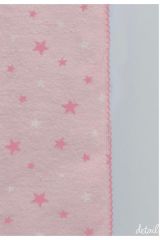 Flannel Pazen Çocuk Battaniyeleri %100 Doğal Pamuk (yıldız Desenli) (90x90)