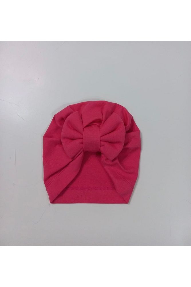 Koyu Pembe Fiyonklu Bere (bebek Şapka) (9-12ay)