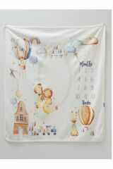 Unisex Bebek Mounthly Blanket Örtü