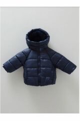 Lacivert Içi Kürklü Mont