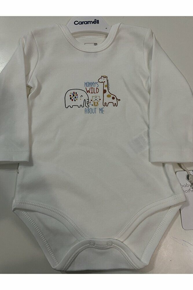 Uzun Kollu Çıtçıtlı Body (zürafalı)