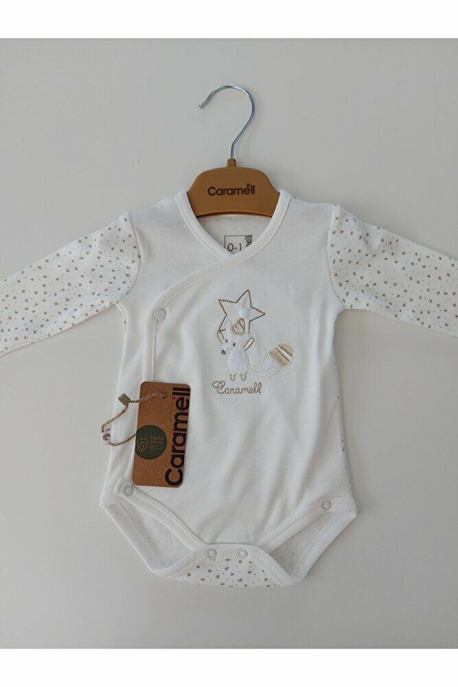 Erkek Bebek Ekru Soft Boy Body Zıbın