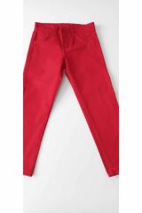 Kırmızı Kot Pantolon Unisex
