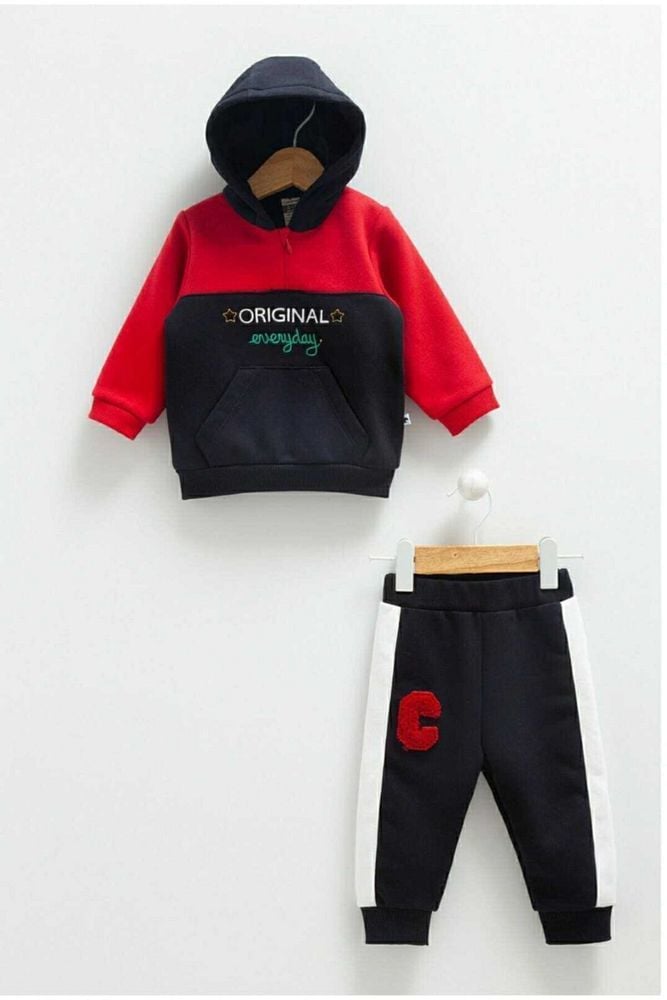 Orıgınal Yazılı Sweatshirt Takım