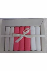 Bebek Ağız Mendili 7'li Set Krem Pembe
