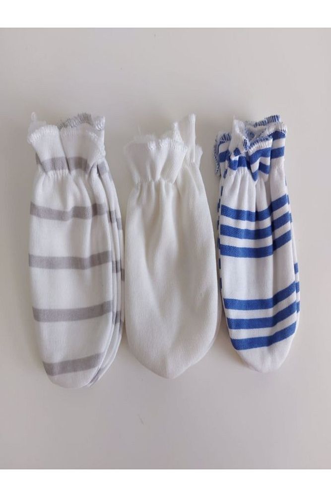 Unisex Bebek Beyaz  Eldiven Seti Mix54 3'lü