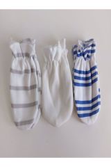 Unisex Bebek Beyaz  Eldiven Seti Mix54 3'lü