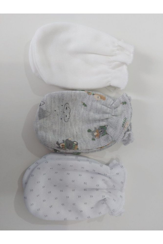 Bebek Beyaz Eldiven Set  3'lü Mix8