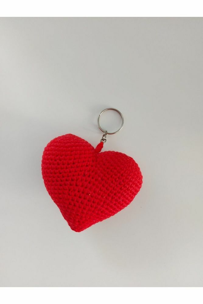 Amigurumi Kalp Anahtarlık