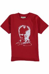 Ay Yıldızlı Ve Atatürklü Unisex T-shirt %100 Pamuklu